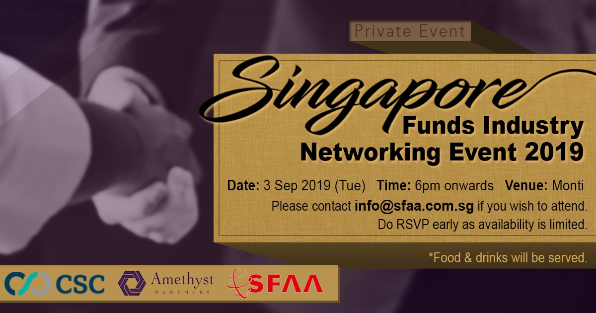 Singapore Funds Industry Networking Event 2019 Singapore